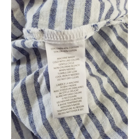 Beach Lunch Lounge “Lucy” Linen Blend Side-Tie Woven Top - Picture 6 of 6